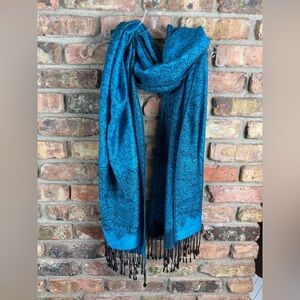 Pashmina Sky Blue Silk Blend Shawl
